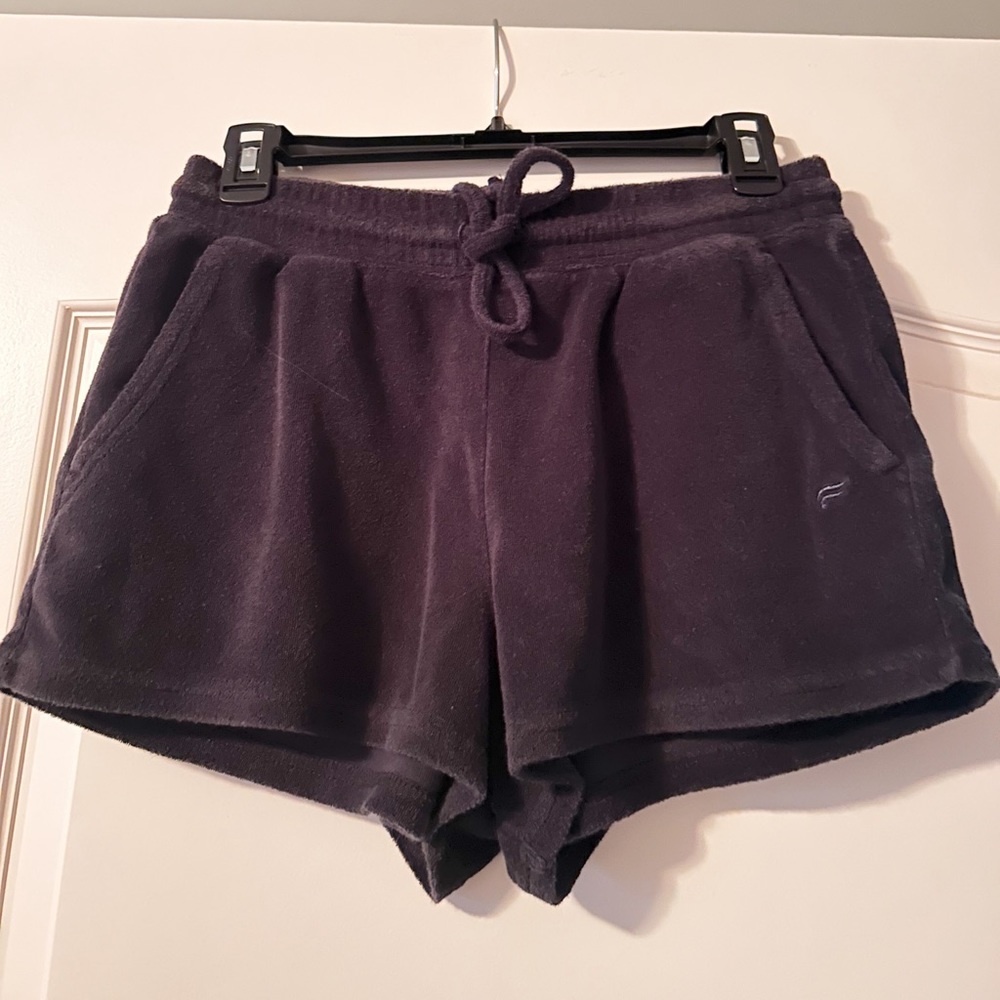 Fabletics towel black lounge shorts